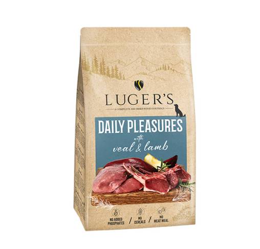 LUGER'S DAILY PLEASURES - מזון לכלבים ייבוש באויר Air Dried For Dogs - With Veal & Lamb 9 kg