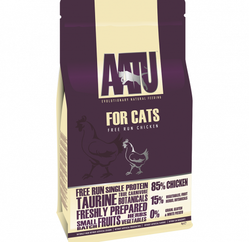 AATU – מזון לחתולים – תרנגולי חופש FREE RUN CHICKEN 3kg