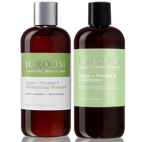 iGroom - שמפו + מרכך לחות ארגן וויטמין Moisturizing Argan + Vitamin E