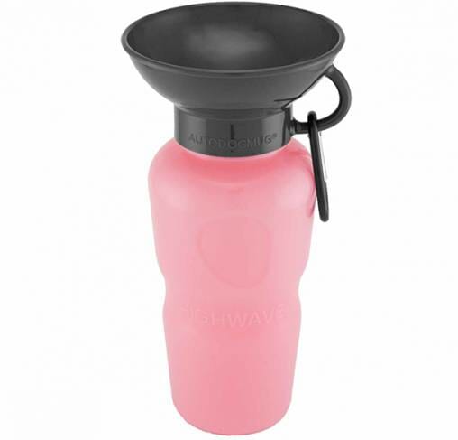 Highwave Auto Dog Mug Leaktight - בקבוק שתיה מתמלא בלחיצה - המקורי ! SOFT PINK