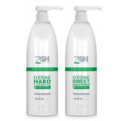 PSH – Pet Skin HealthCare – שמפו + מרכך טיפולי אוזון Ozone Hard Shampoo + Sweet Conditioner 1L