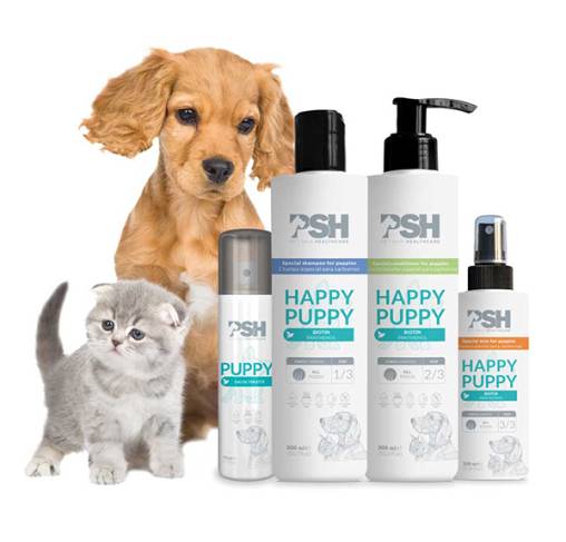 PSH – Pet Skin HealthCare – שמפו + מרכך + תרסיס + בושם לגורים Pack Puppies – Happy Puppy