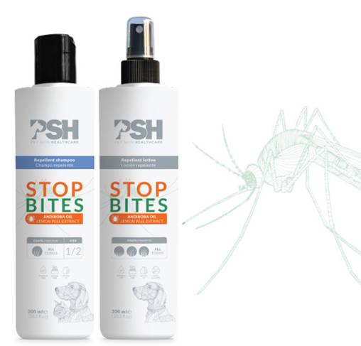 PSH – Pet Skin HealthCare – שמפו + תרסיס דוחה טפילים Pack – Stop Bites