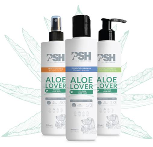 PSH – Pet Skin HealthCare – שמפו + מרכך + תרסיס היגייני אלוורה ALOE LOVER LINE