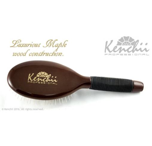 Kenchii - מברשת פינים גדולה Large Metal Pin Brush with One-piece Maple Body