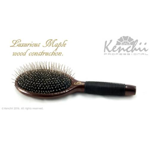 Kenchii - מברשת פינים גדולה Large Metal Pin Brush with One-piece Maple Body