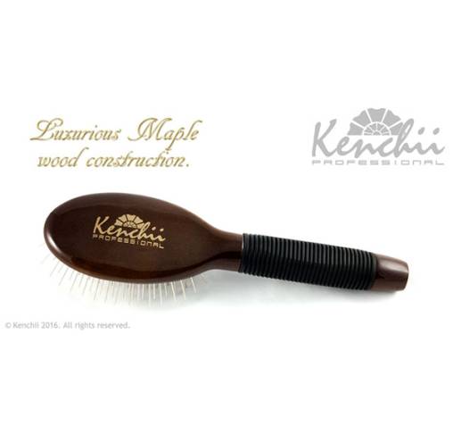 Kenchii - מברשת פינים קטנה Small Metal Pin Brush with One-piece Maple Body