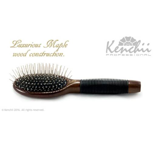 Kenchii - מברשת פינים קטנה Small Metal Pin Brush with One-piece Maple Body