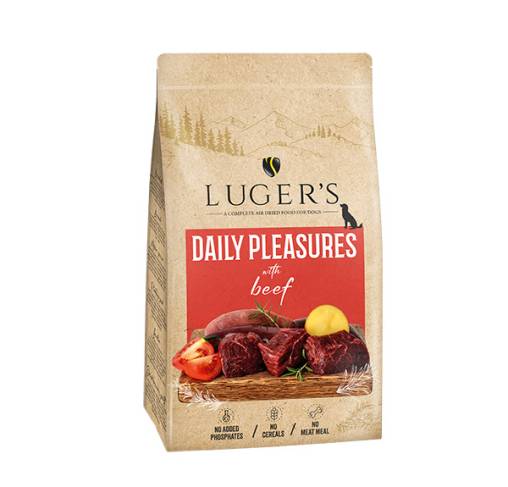 LUGER'S DAILY PLEASURES - מזון לכלבים ייבוש באויר Air Dried For Dogs - With Beef 9 kg