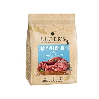 LUGER’S DAILY PLEASURES – מזון לחתולים ייבוש באויר Air Dried For Cats – With Veal & Lamb 1 kg