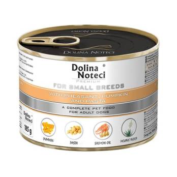 Dolina Noteci – מזון רטוב לכלבים עוף פסיון, דלעת ופסטה, פחית 185 גרם  Premium wet dog food pheasant, pumpkin and pasta,185 g can