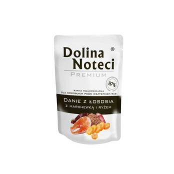 Dolina Noteci – מזון רטוב לכלבים סלמון, גזר ואורז- Premium wet dog food beef with Salmon dish with carrots and rice sachet 300 g